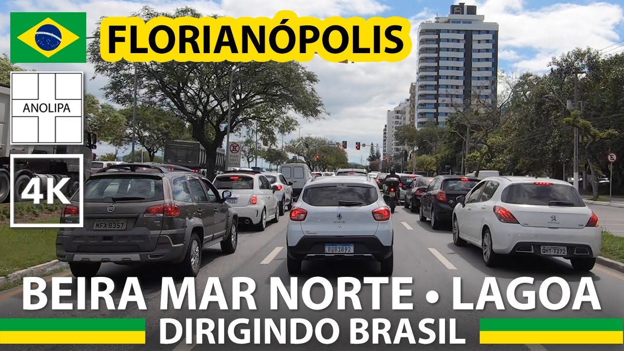 Florianópolis - BEIRA MAR NORTE ➜ LAGOA DA CONCEIÇÃO - Dirigindo Brasil 4K