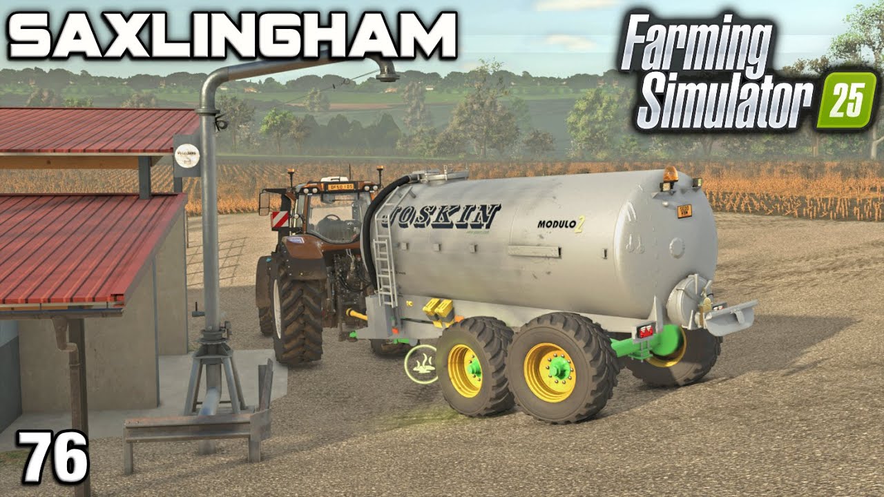 SPREADING PIG SLURRY TO SAVE MONEY ON NITROGEN Saxlingham FS25 Ep 76