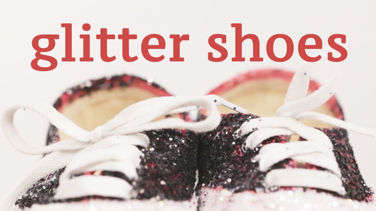 DIY Glitter Shoes