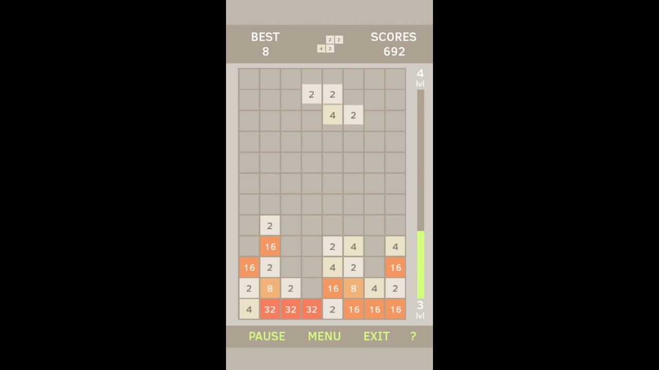 2048 Tetris Game | Blocks Number
