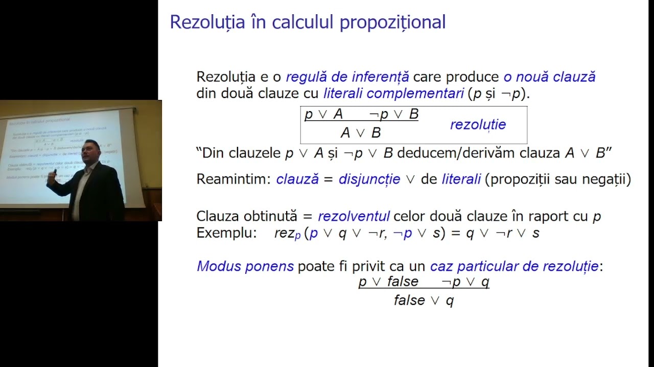 Demonstratia prin metoda rezolutiei in Logica propozitionala