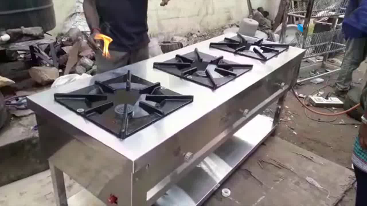 Commercial Three Burner Range