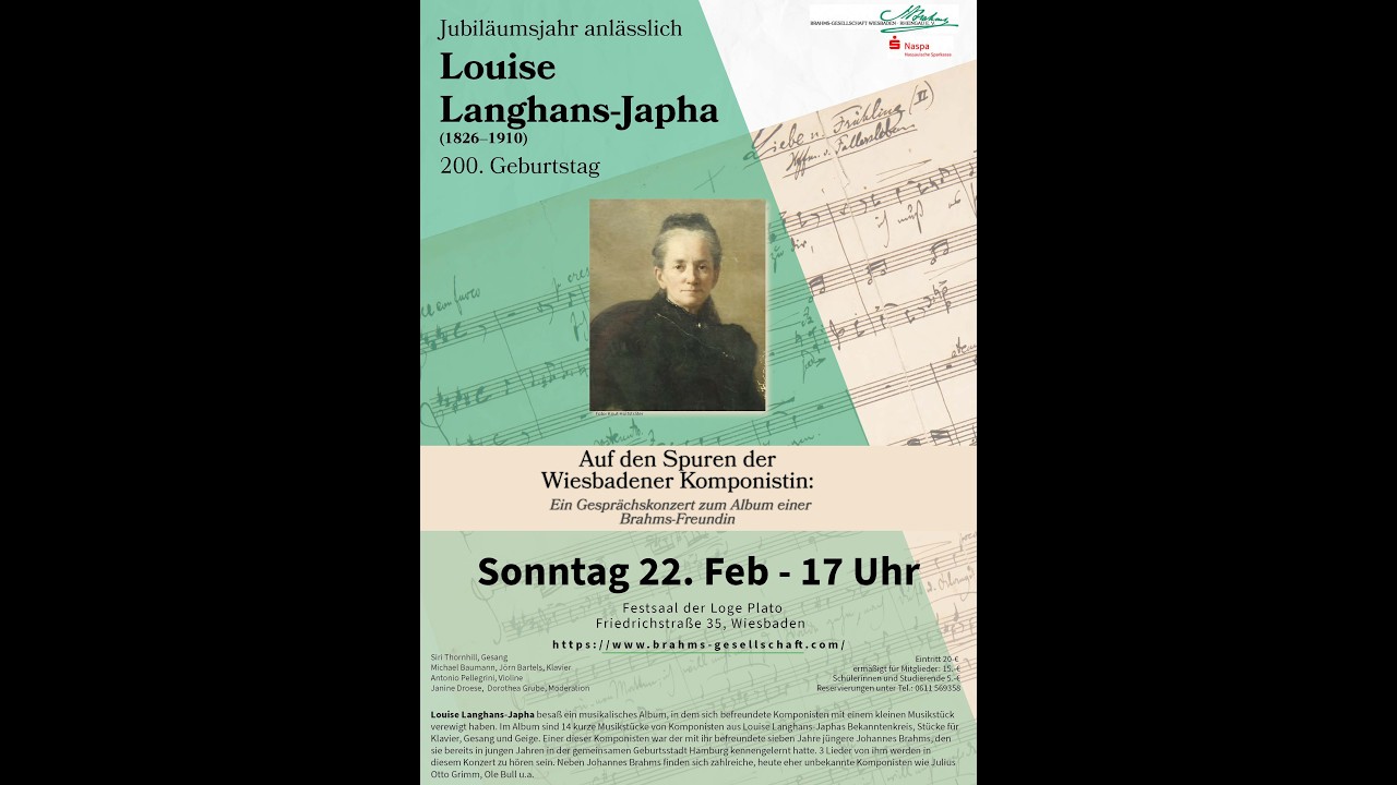22. Februar 2026 - 1700 Uhr - Festsaal der Loge PlatoFriedrichstraße 35, Wiesbaden