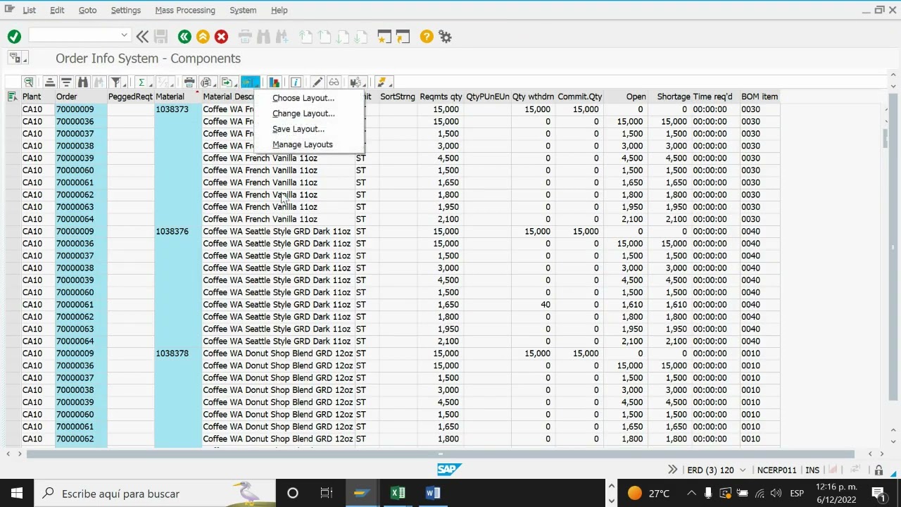 Production report COOISPI