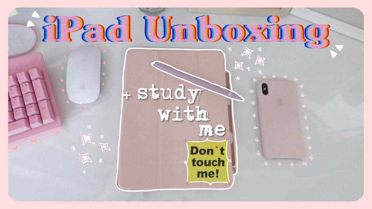 ipad Pro 𝗨𝗻𝗯𝗼𝘅𝗶𝗻𝗴 🍎+ Apple Pencil 2 + some Accessories + Study with me (Goodnotes 5)아이패드 프로언박싱+스터디윗미