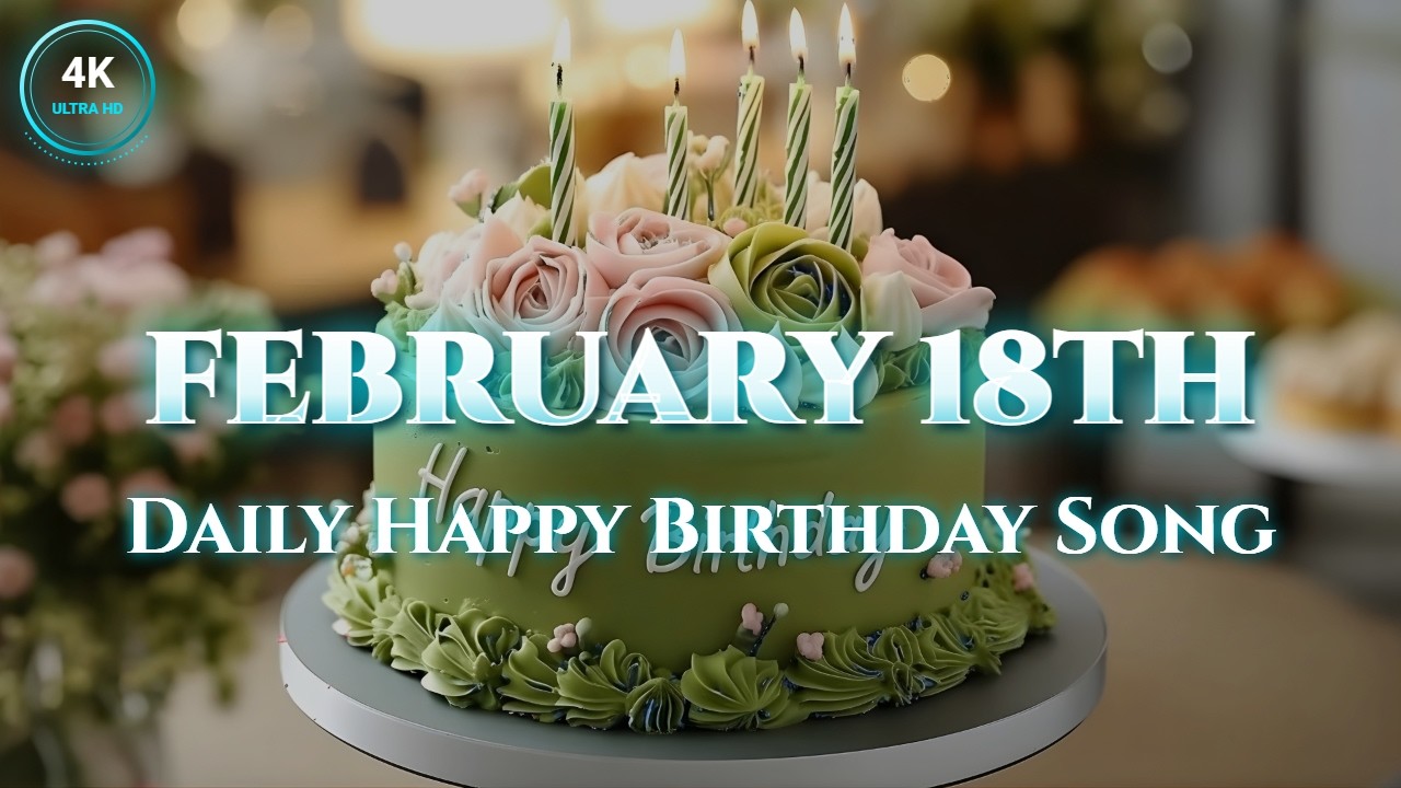 Happy Birthday February 18th 🎸 Acoustic Guitar Birthday Song (4K Edition)