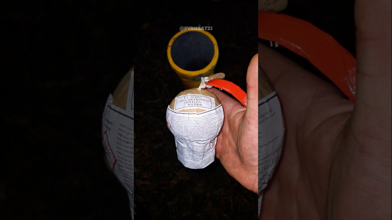 🔥 3" Kugelbombe 💣 Brocade Crown + Crackling – SCHÖNER EFFEKT!" 