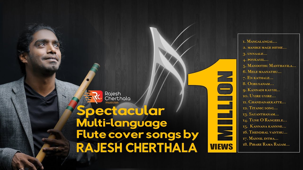 Spectacular multi-language flute cover songs | Rajesh Cherthala