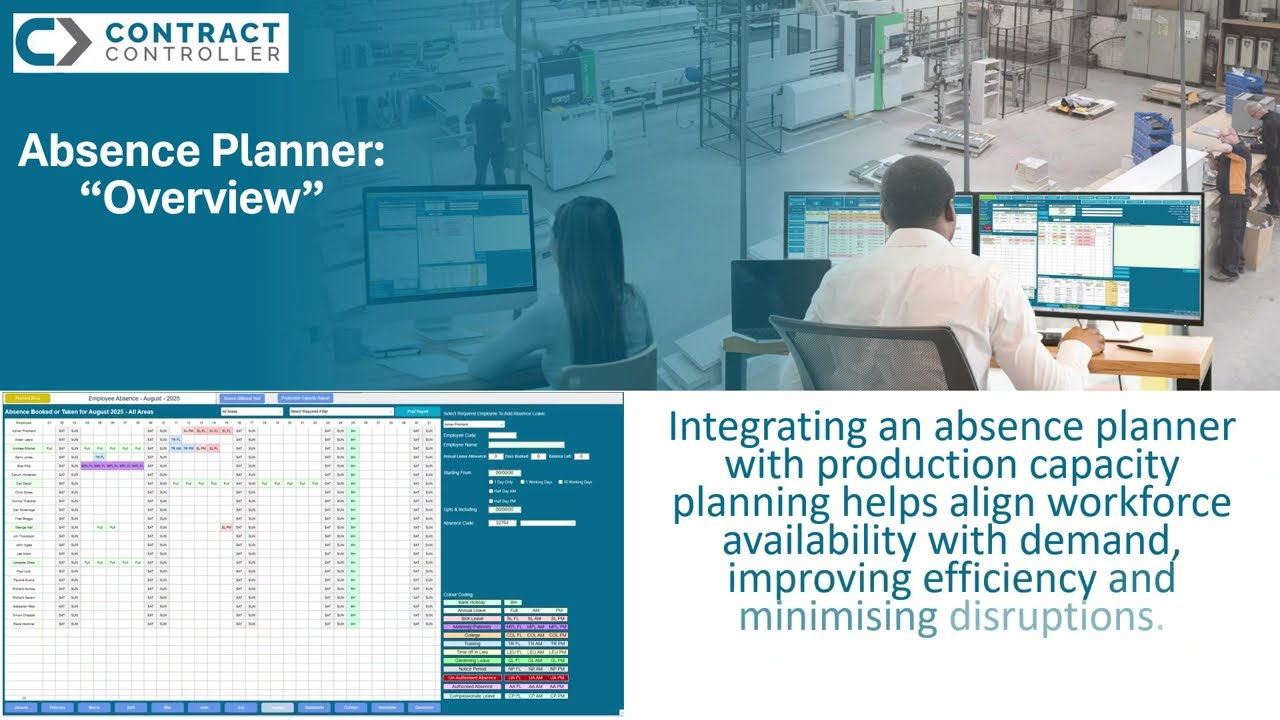 Contract Controller - Absence Planner & Production Capacity