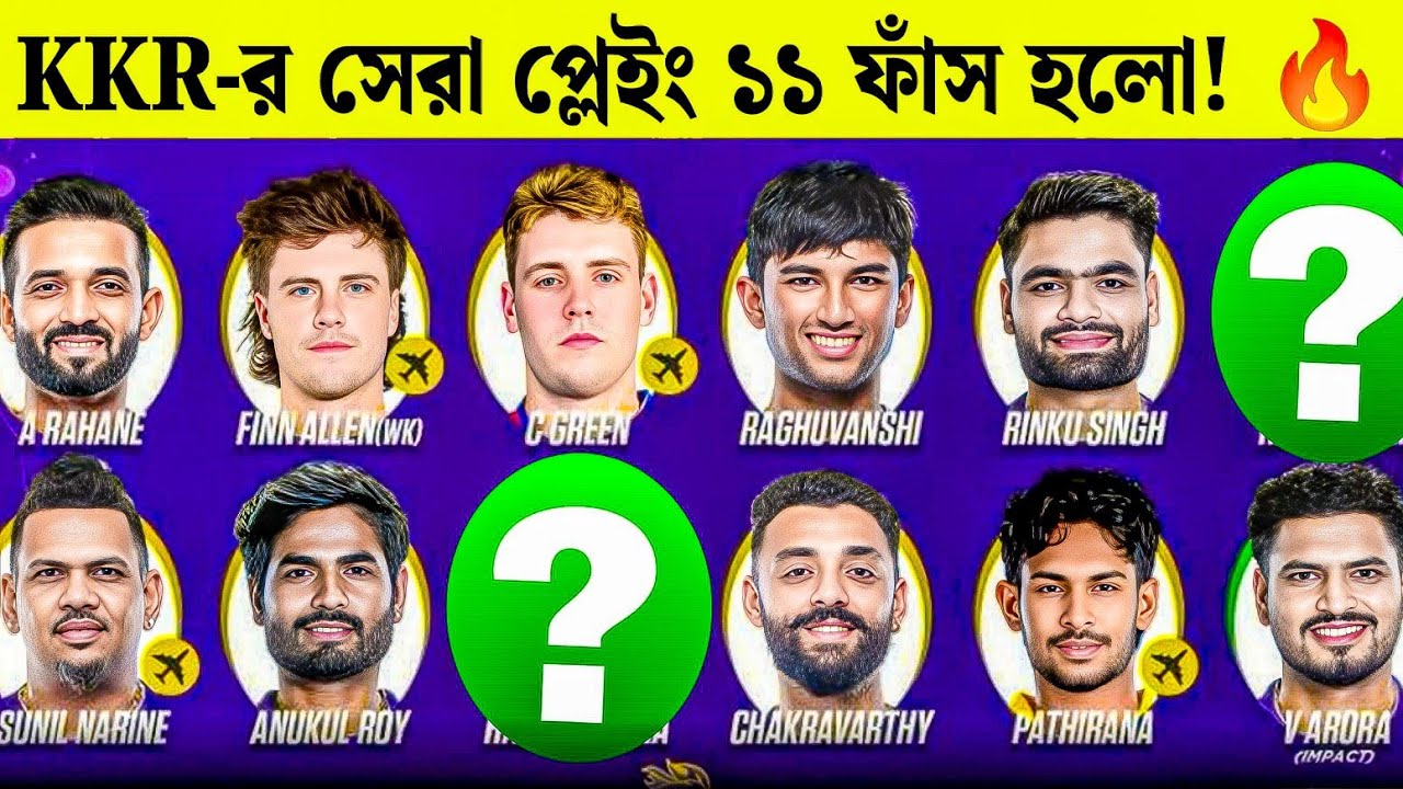 KKR Best Playing 11 | KKR দল কতটা শক্তিশালী IPL 2026 এর জন্য | IPL 2026 KKR Playing 11