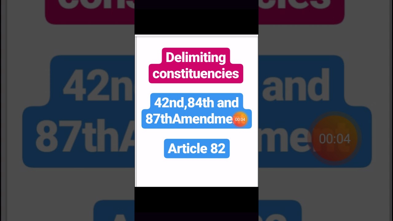 Delimiting constituencies #article82 #amendment42nd#84thamendment#87thamendment