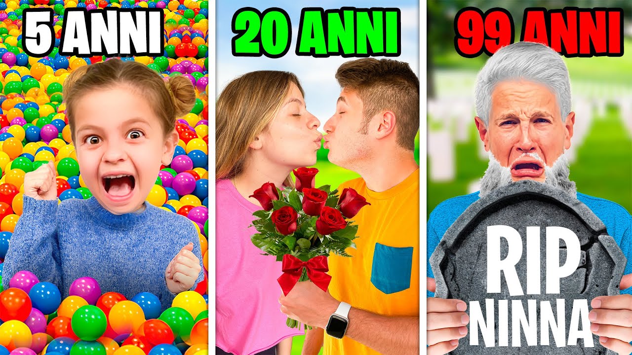 VIVIAMO 100 ANNI DI VITA IN UN GIORNO NELLA VITA REALE!☠️ *Dalla VITA alla MORTE*