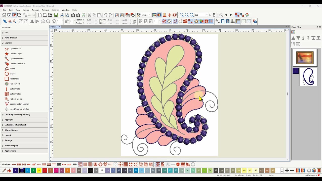 Paisley Candlewick Motif Part 2