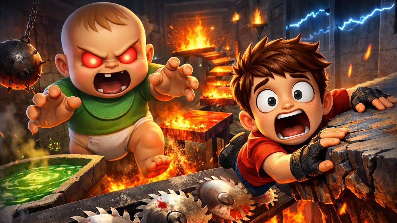 This Obby Is IMPOSSIBLE! Baby Bobby Is Hunting Me 😨