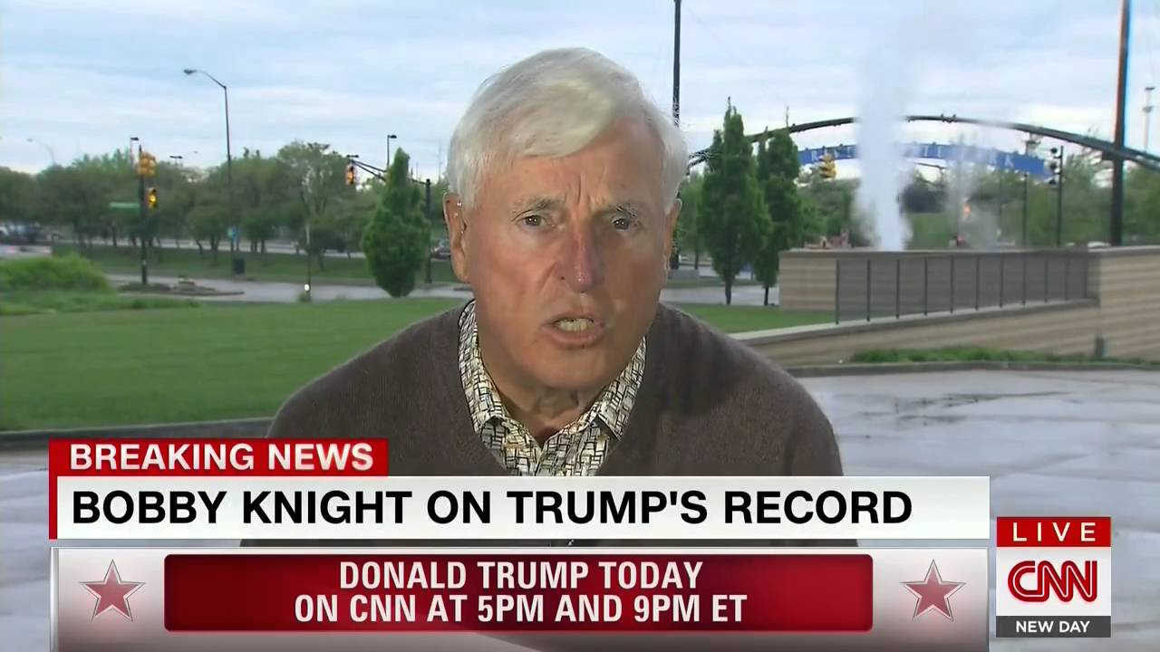 Bobby Knight has tense exchange with CNN host over Trump support: 'You must be a genius then'
