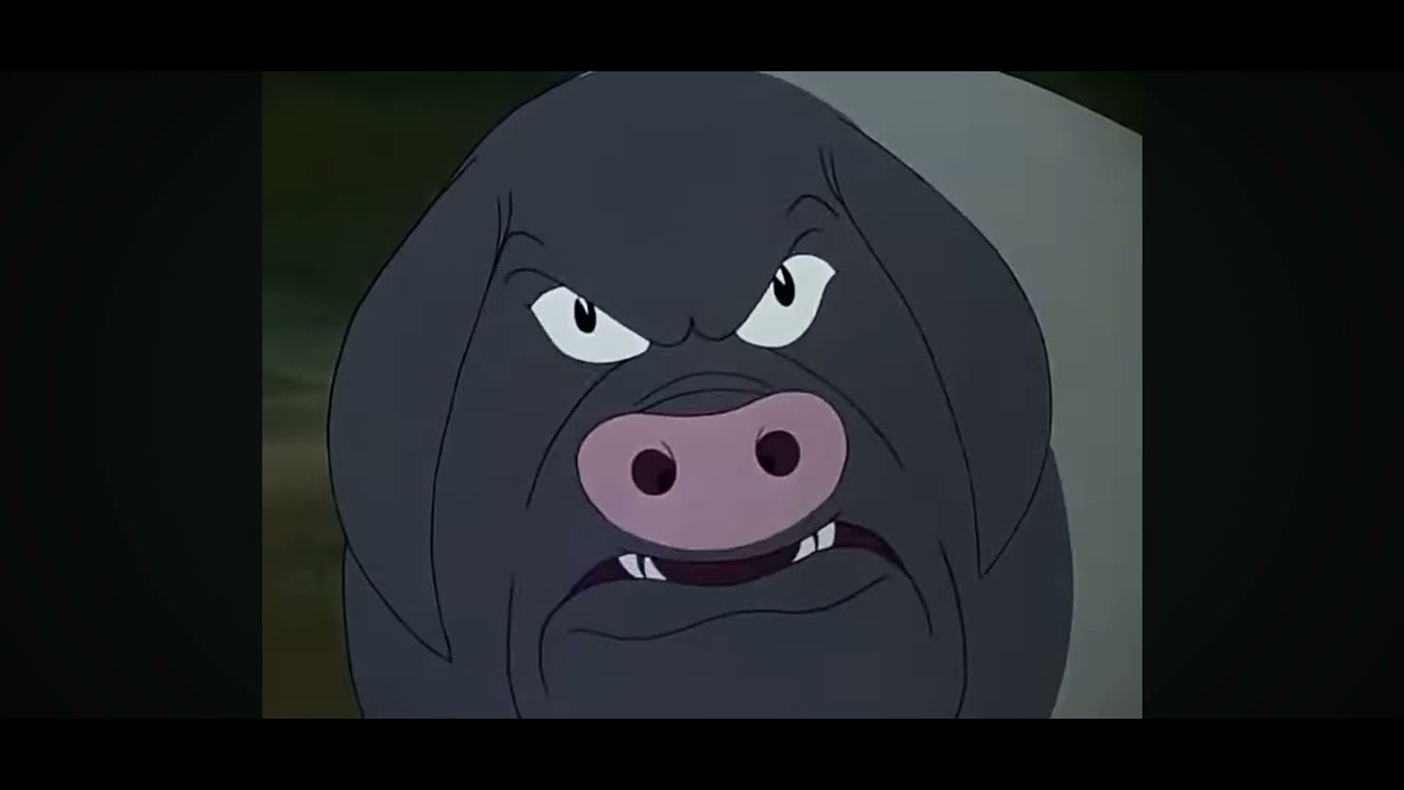SNOWBALL (Trotskij) CHASED BY DOGS | Animal Farm 1954 |