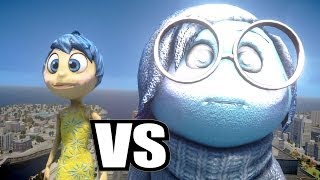 Joy VS Sadness INSIDE OUT EPIC BATTLE
