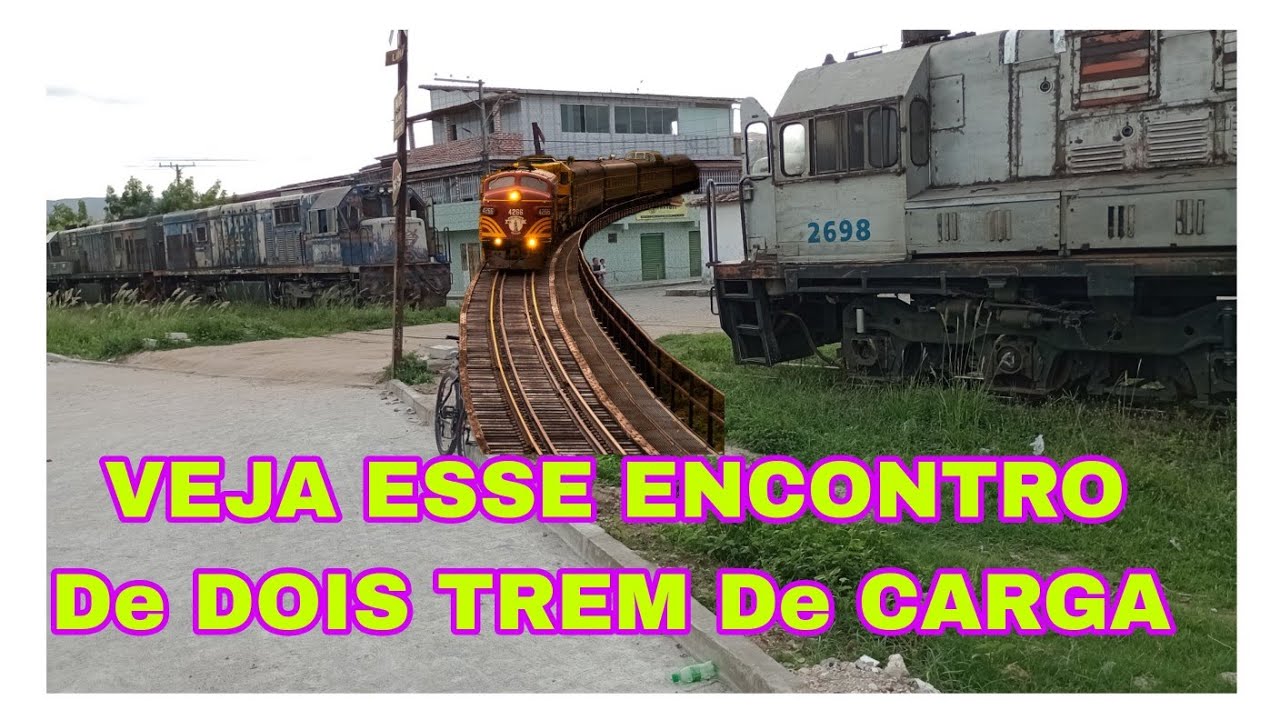 VEJA Esse Encontro de Dois TREM 🚂 de Carga em (castro Alves Bahia) #tremdecarga #castroalves #bahia