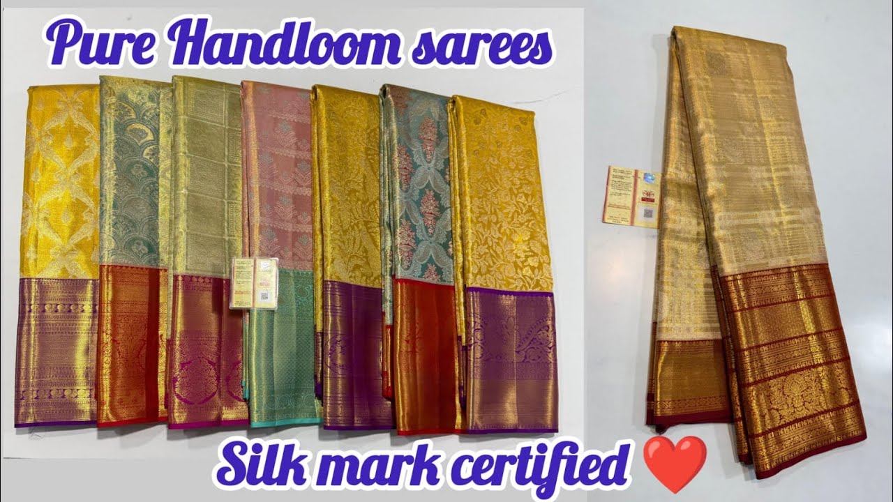 Pure handloom bridal exclusive silk saree 😍   Silk Mark Certified 🙏All over India free shipping 