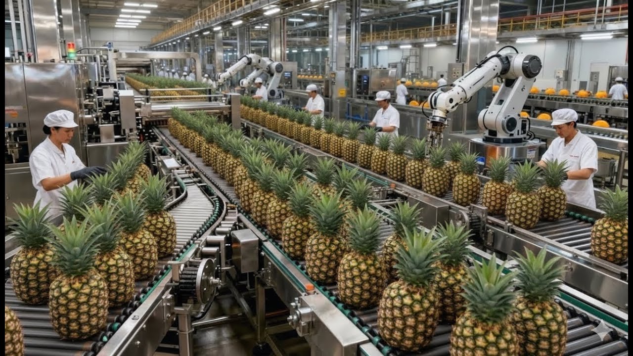 Внутри завода по производству ананасового сока: от плантации до супермаркета