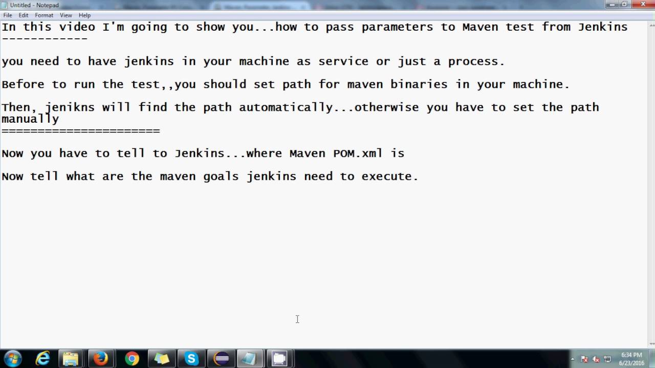 Pass arguments to Maven from jenkins