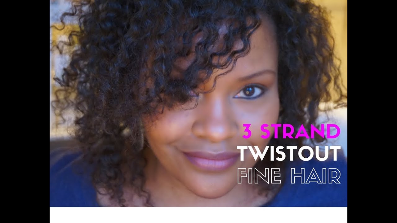 HOW TO FINE NATURAL HAIR | Style 3 Strand Twist Out (WATER ONLY)