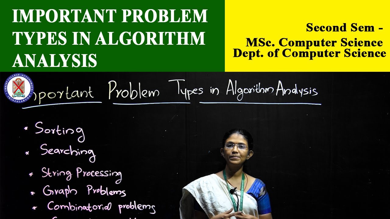 Important Problem Types in Algorithm Analysis | Christ OpenCourseWare
