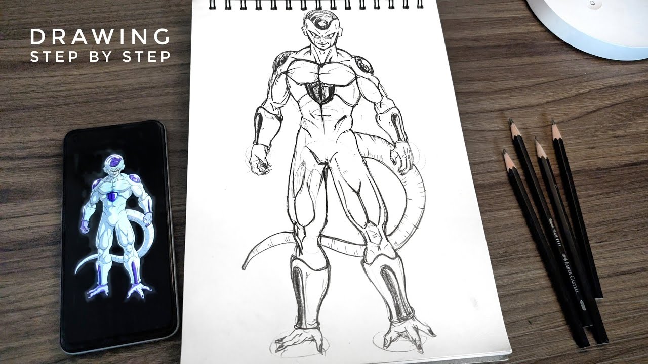 How to Draw Frieza (Full Body) | Frieza Drawing Full Body | Anime Drawing Easy - Dragon Ball