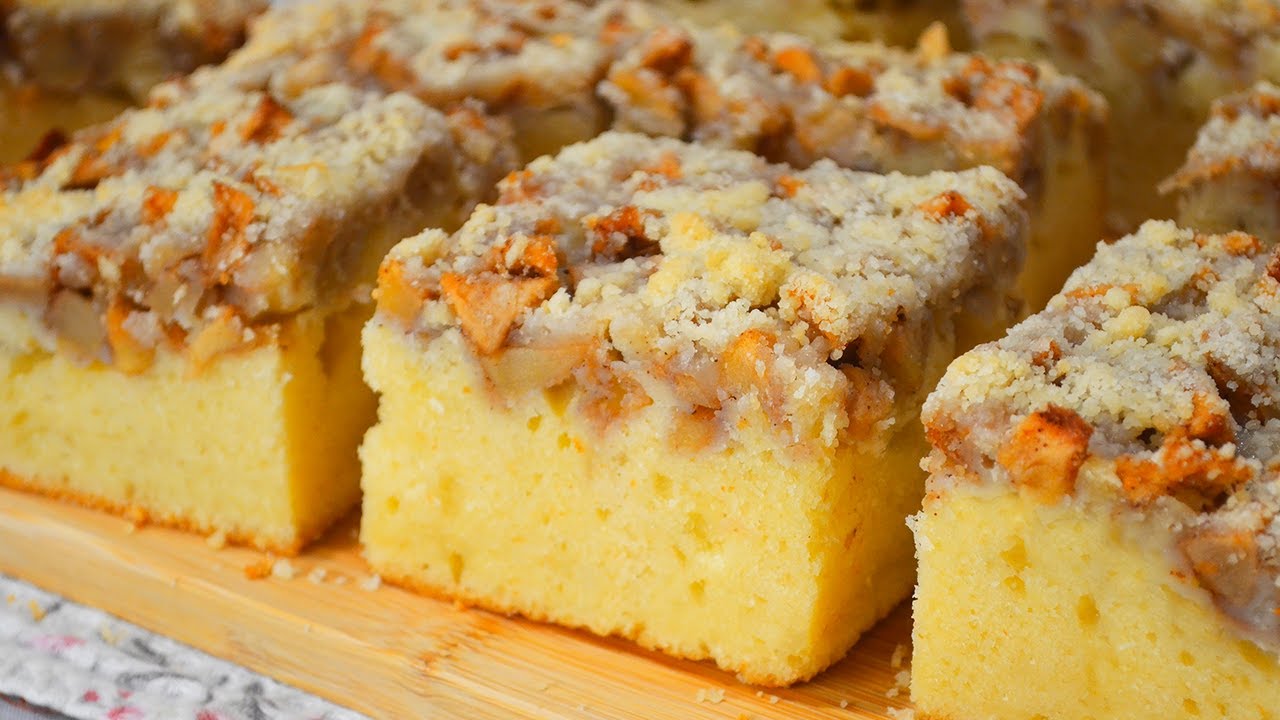 Нежный яблочный пирог к чаю - простой и очень вкусный рецепт 🍎Танюшина кухня