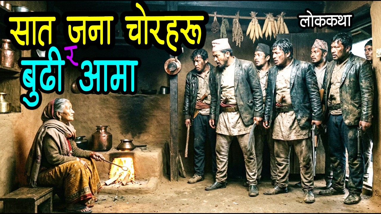 सात जना चोरहरू र बुढी आमा [Sat Chorharu ra Budhi Ama] Lok Katha Nepali / Folk Tales Nepali
