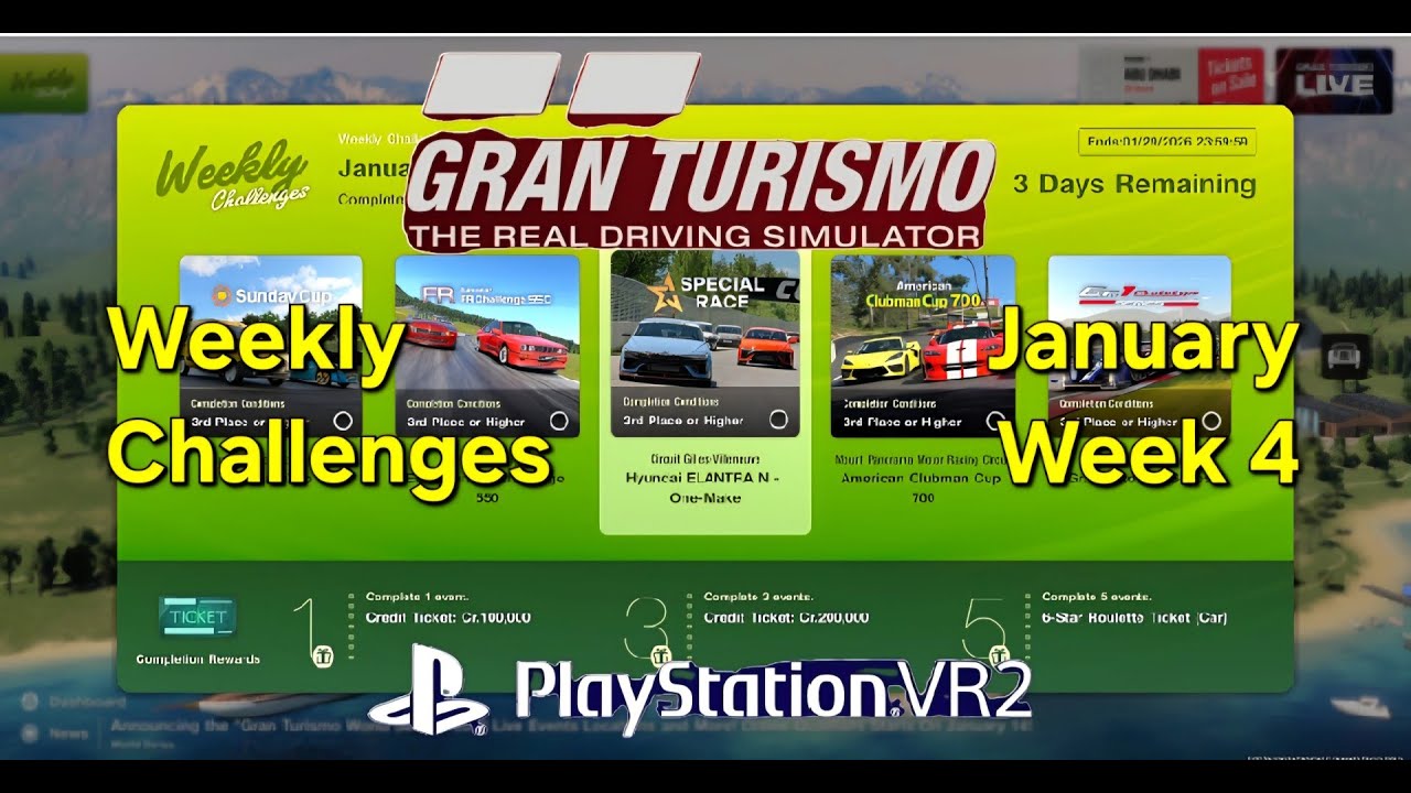Gran Turismo 7 | Weekly Challenges | January : Week 4 ( Psvr2 )