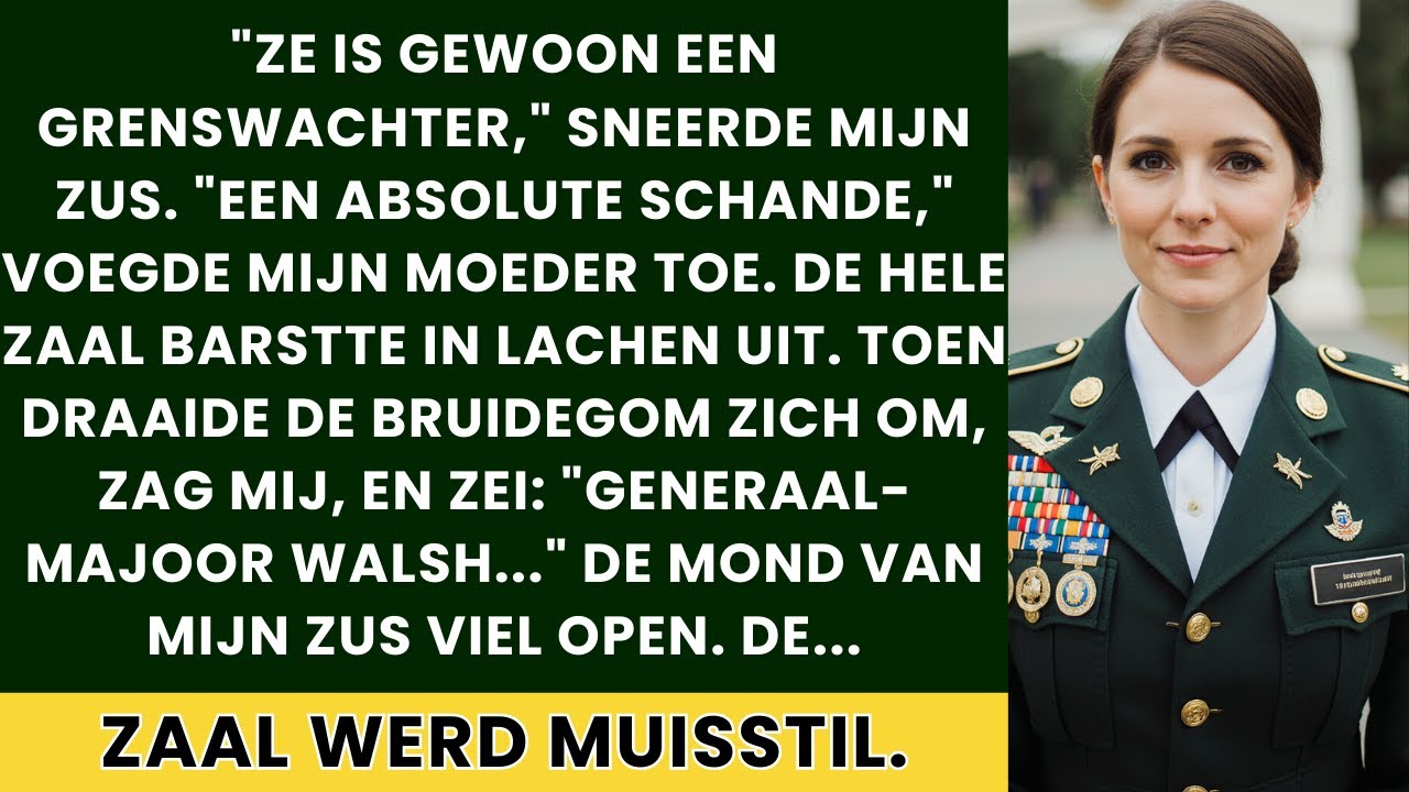 Ze lachten om mij op mijn zus’ bruiloft — tot de bruidegom zei: “Generaal-majoor, mevrouw.”