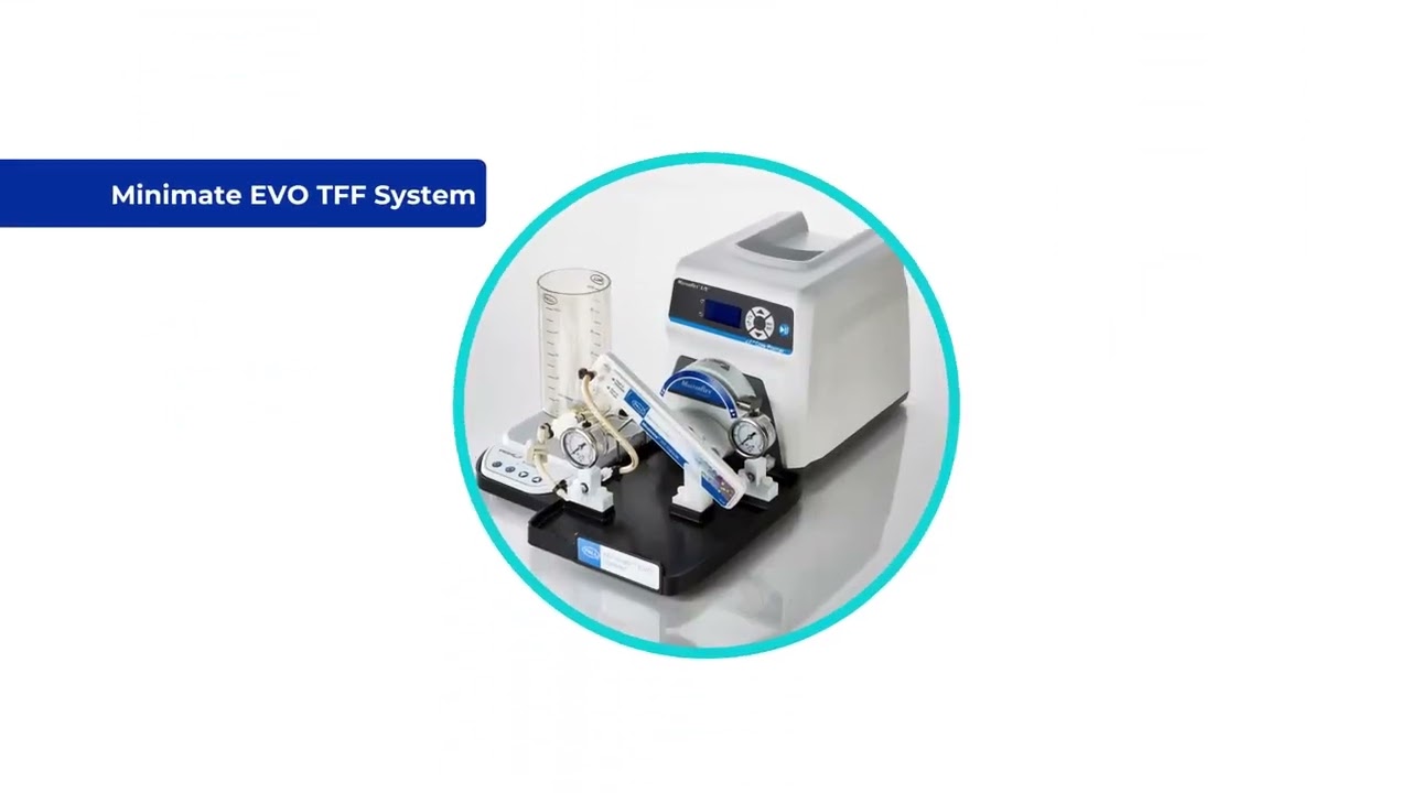 Minimate&trade; EVO Tangential Flow Filtration System  Simplified Continuous Diafiltration