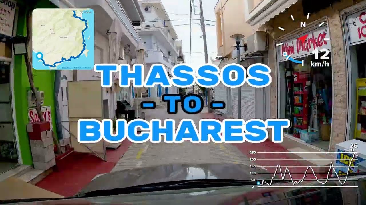 THASSOS to BUCHAREST Road Trip Timelapse 4K April 2025
