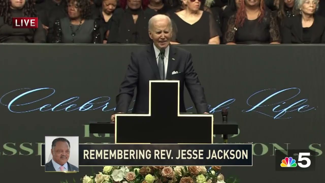 Former President Joe Biden speaks at Rev. Jesse Jackson service | FULL