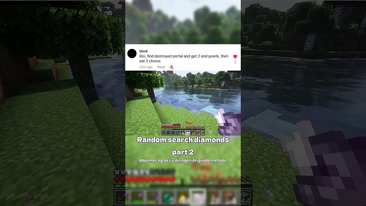 Jakten p&aring; tilfeldige diamanter 💎 part 2 #minecraftshorts