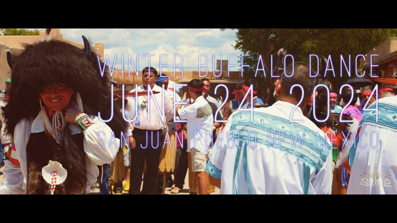 San Juan feast June 24, 2024 Winter Buffalo Dance #SJP #505 #NewMexicoShine #OhkayOwingeh