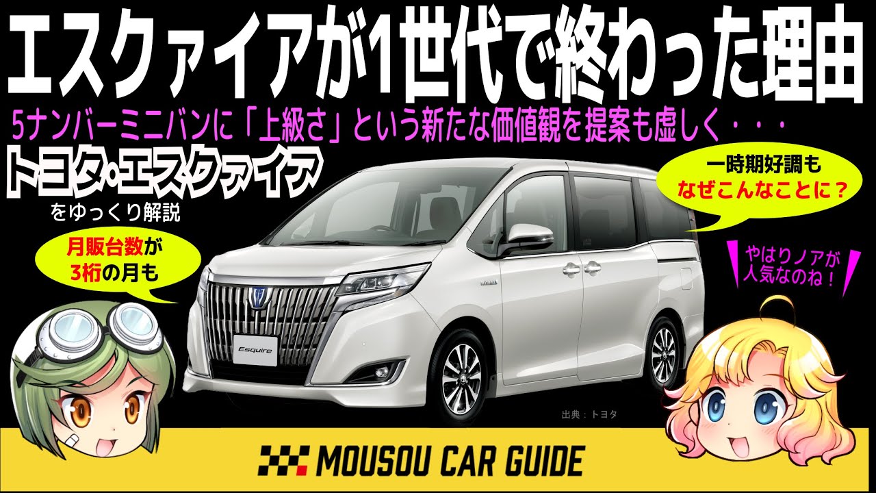 [Провал автомобиля] Почему премиальный минивэн Toyota Esquire с номером 5 закончился всего через ...