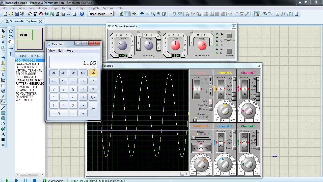 Penggunaan Sinyal Generator Dan Osciloscope Pada Proteus Versi Demo