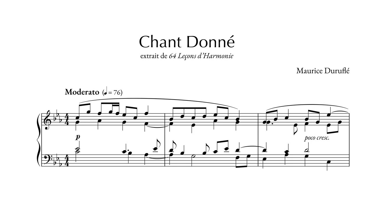 Maurice Duruflé - Chant donne (1953) [piano reduction]