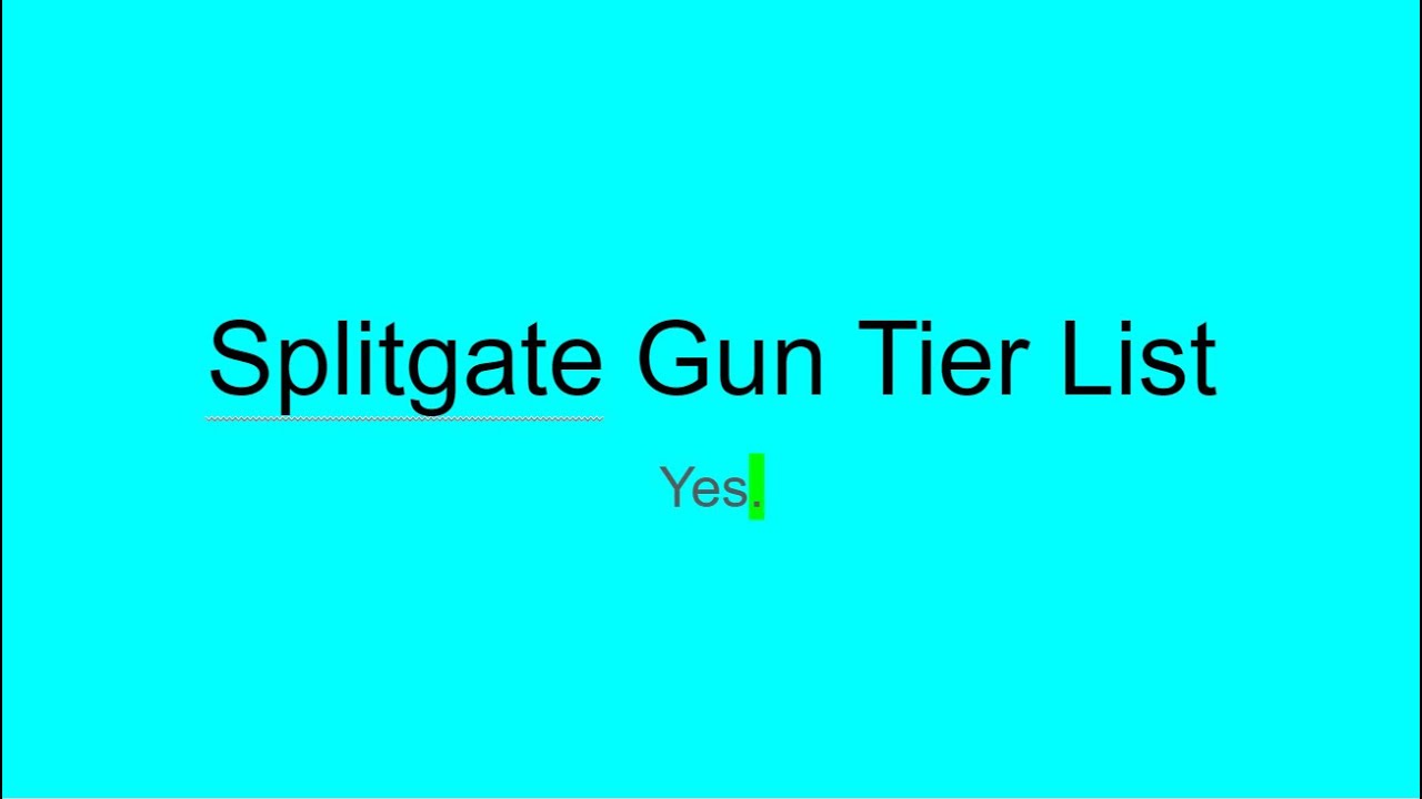 SPLITGATE GUN TIER LIST *CORRECT*