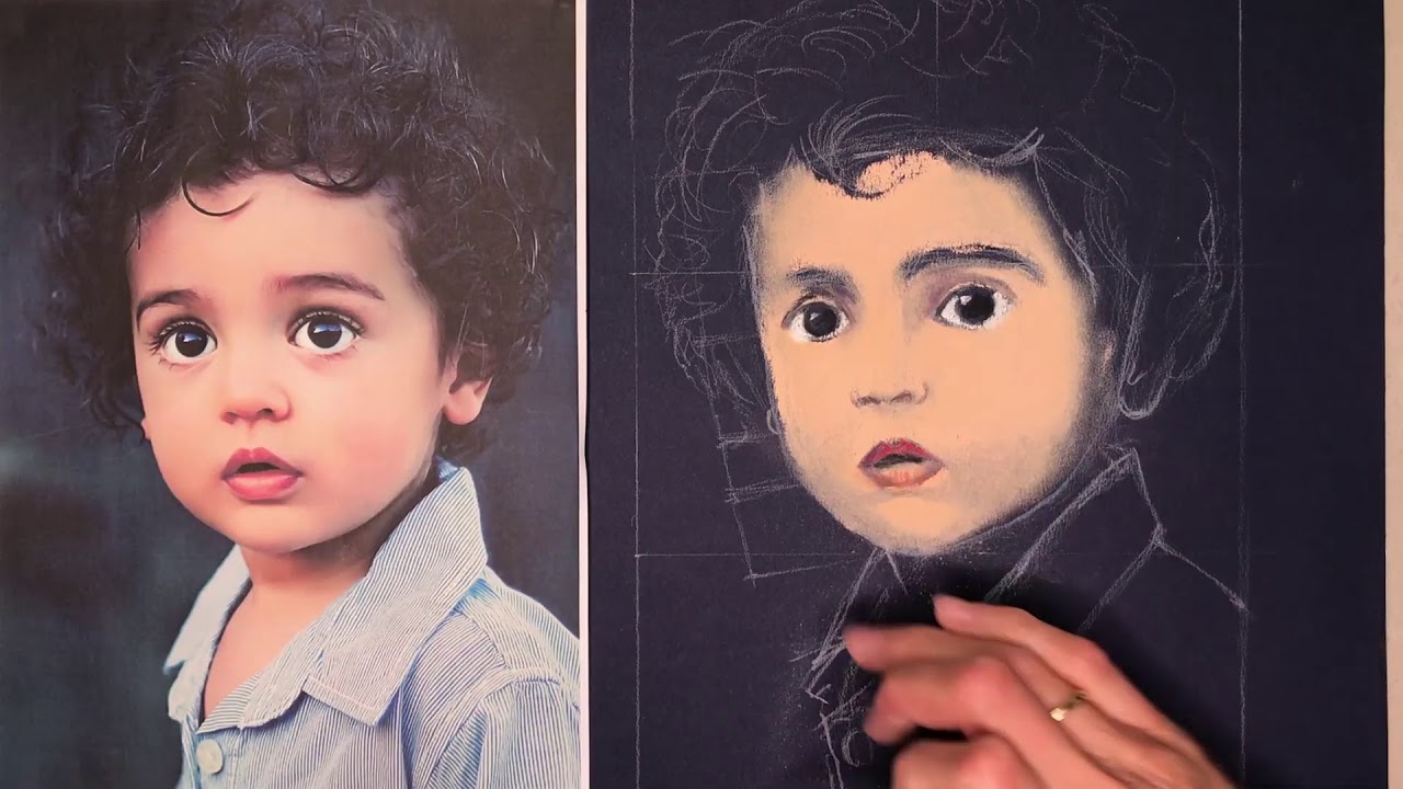 JAK NAMALOWAĆ PASTELAMI PORTRET DZIECKA