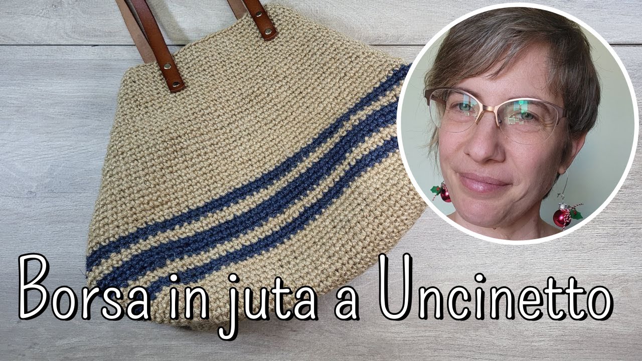 Borsa in juta a Uncinetto