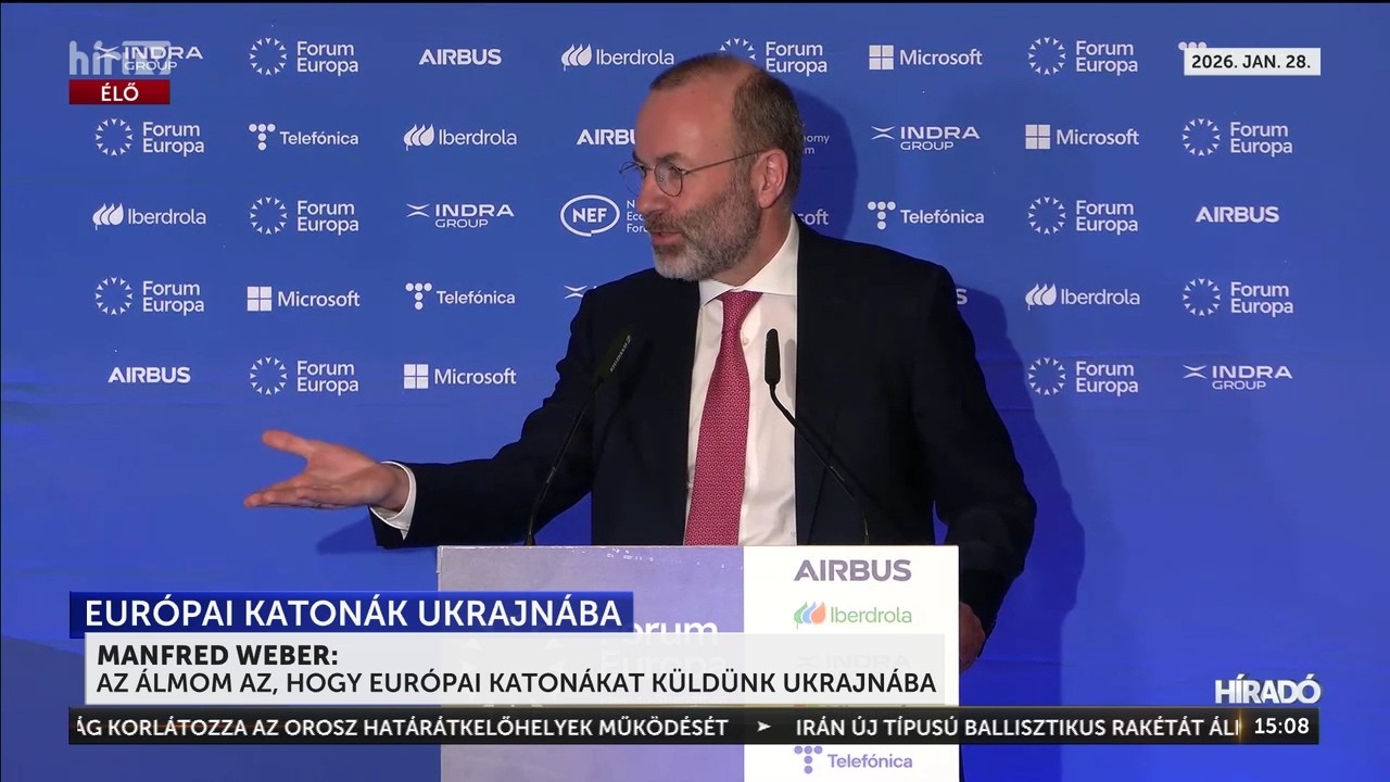 Manfred Weber: Az &aacute;lmom az, hogy eur&oacute;pai katon&aacute;kat k&uuml;ld&uuml;nk Ukrajn&aacute;ba - H&iacute;rTV