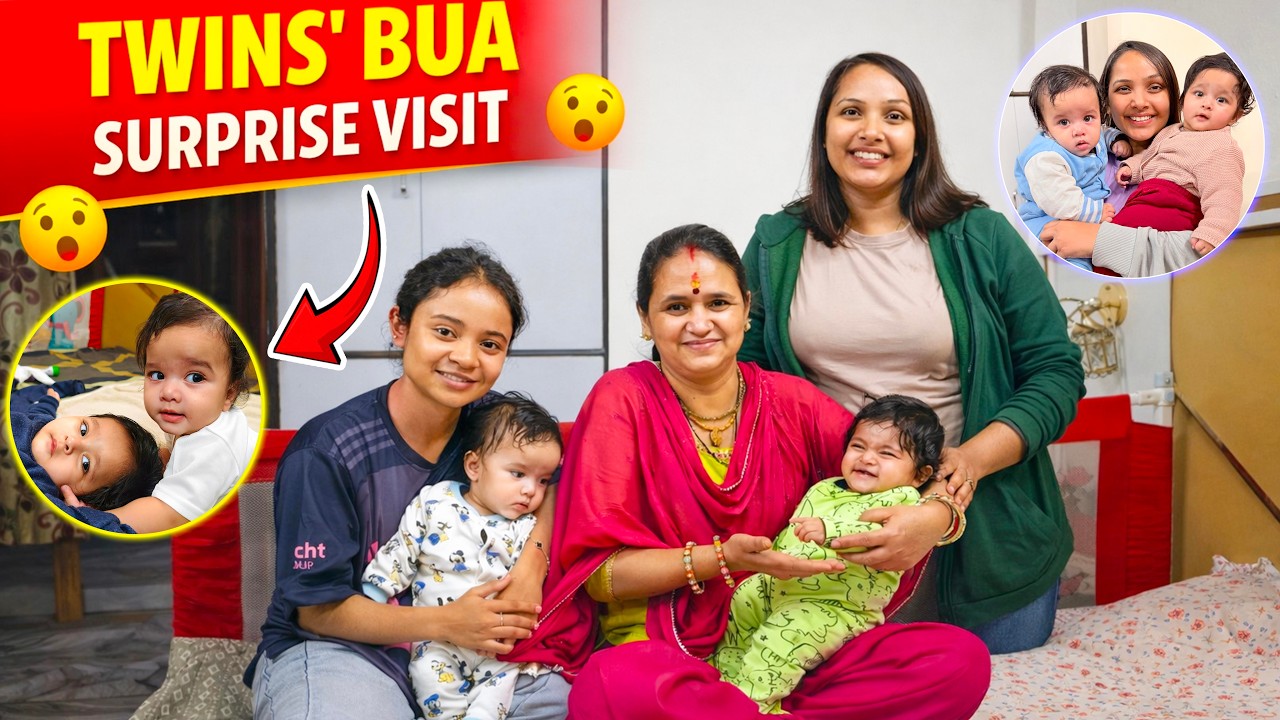Noah & Kiki’s Bua Came to Meet Them! 😍 Cute Twin Moments | New Daily Vlog