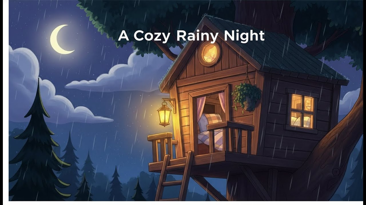 Дождливая ночь в домике на дереве 🌧️🌙 | Уютная сказка на ночь для детей
