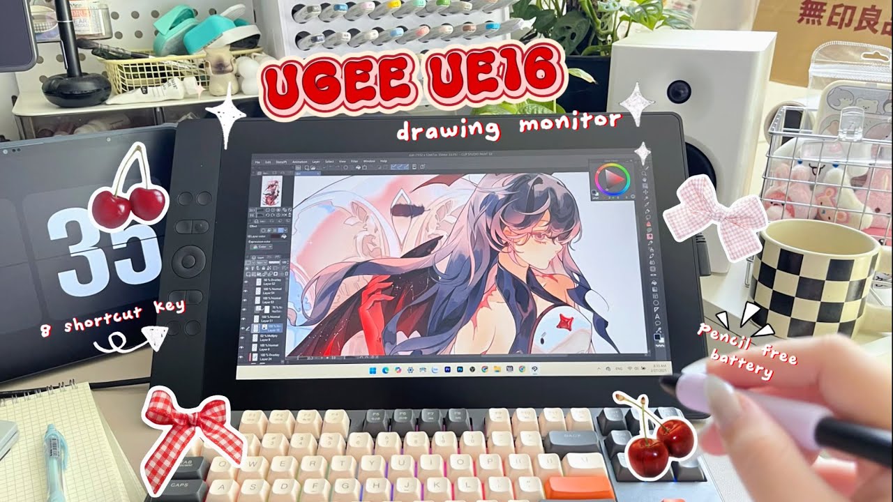 Review 🎀 Ugee UE16 Drawing Monitor ⋆𐙚₊˚⊹♡