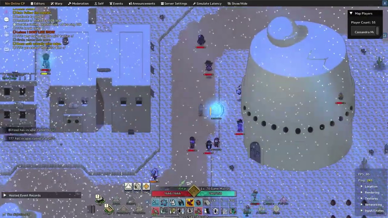 Leaf and Mist raiding Sand village at the same time Nin Online