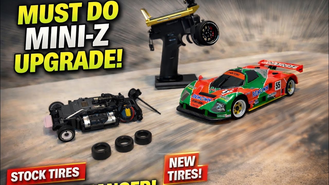 Must do before you race: Kyosho mini z Mazda 787b tire upgrade #udrc #miniz #howto
