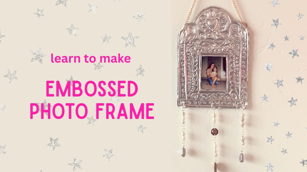 cozy craft with me. | embossed metal folk art frame | easy DIY